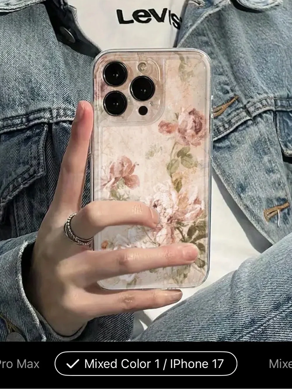iPhone 17 Case NWT Floral Clear Protective Phone Case - Blush Rose
